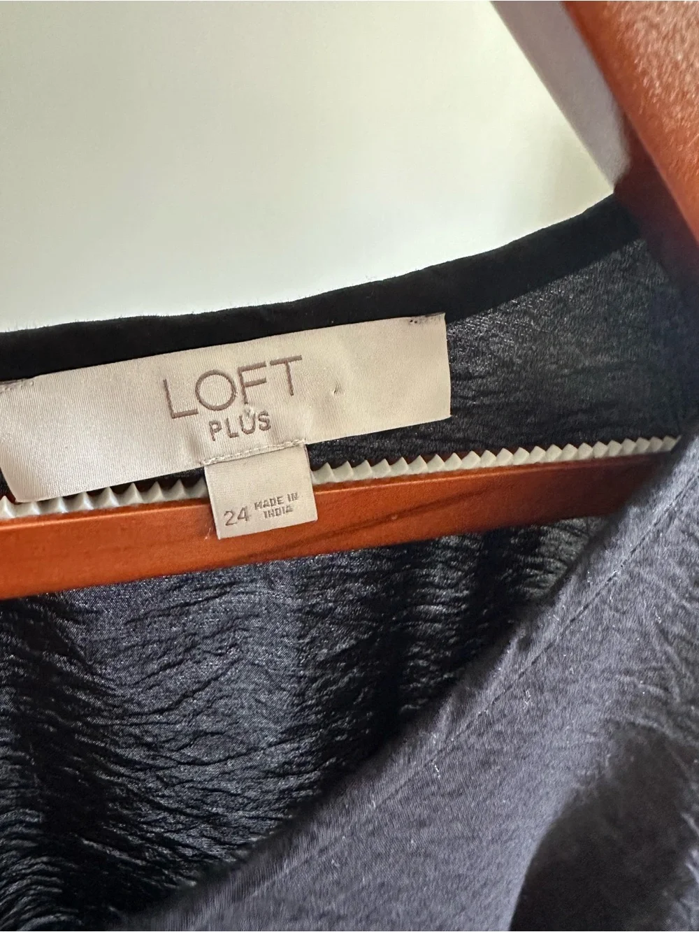 LOFT Black Puff Sleeve Blouse EUC